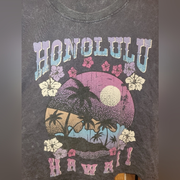 2xl attitude not included Honolulu Hawaii crop tee NWOT - Picture 2 of 6